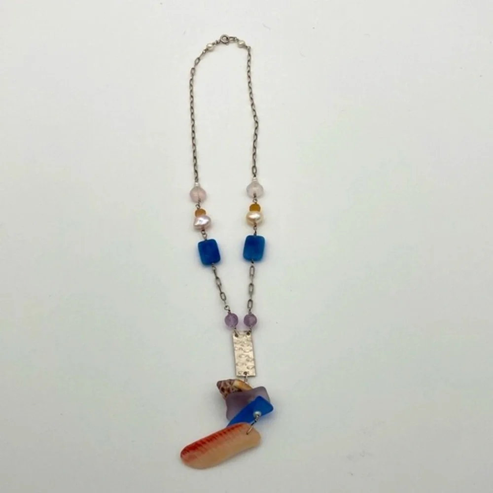925 Artisan Made Beach Feel Necklace.